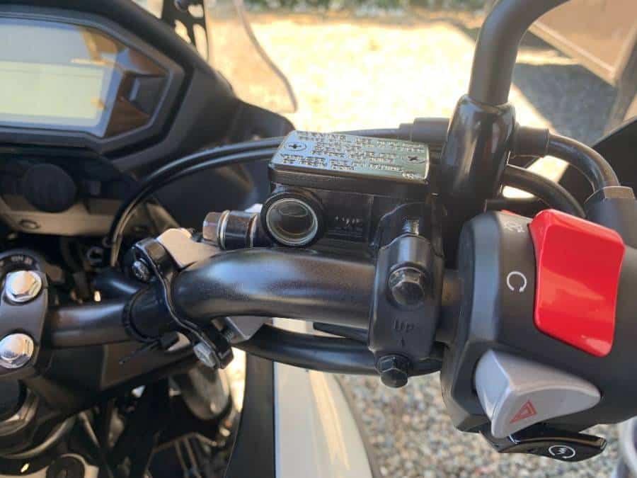 Motorcycle Front Brake fluid reservoir