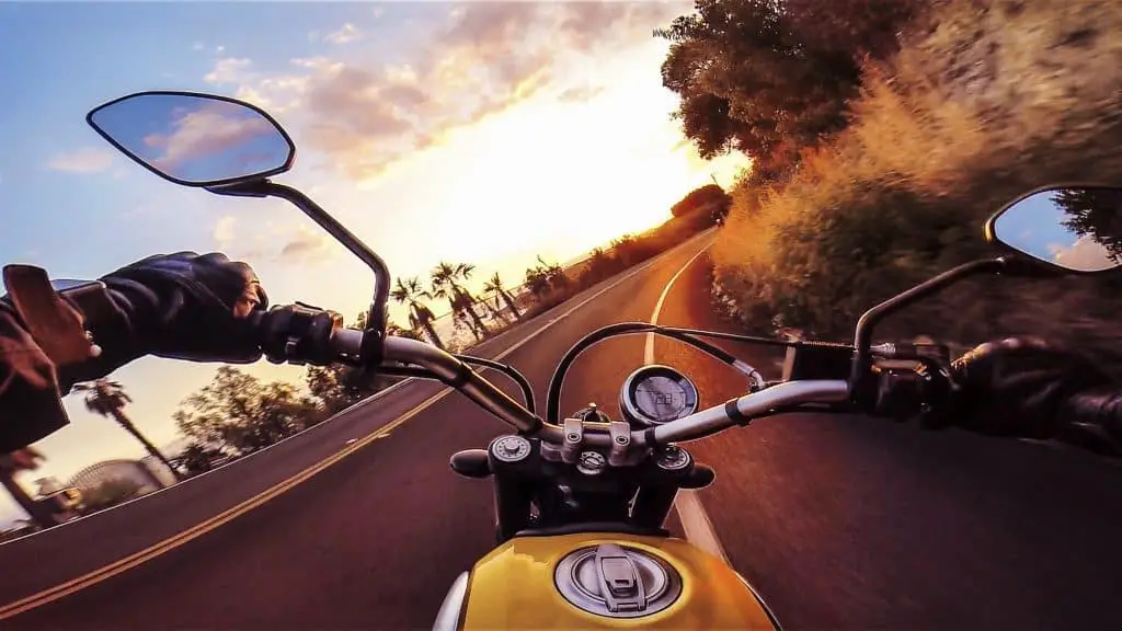Motorcycle riding POV