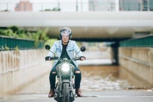 What is the most comfortable riding position on a motorcycle?