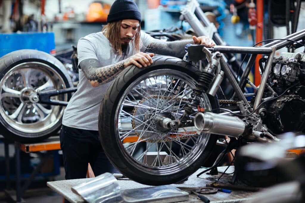 Repairing motorcycle