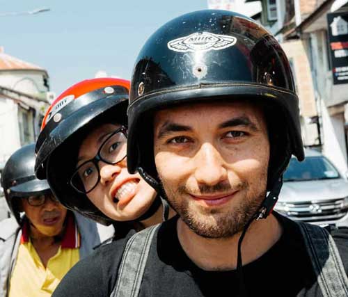 Daniel and Sarah Riding in Penang