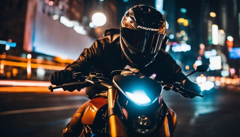 night shot motorcycle
