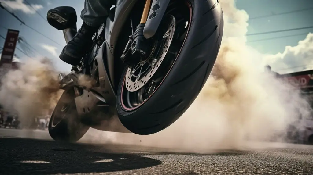 burnout on a motorcycle